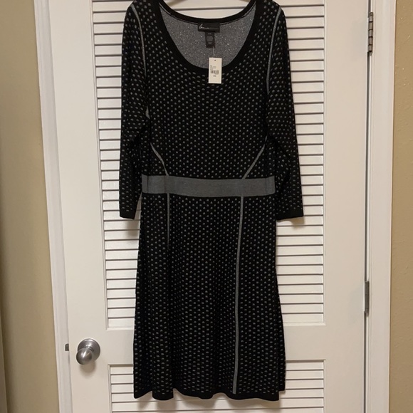 Lane Bryant Dresses & Skirts - Lane Bryant Black and Silver Sweater Dress